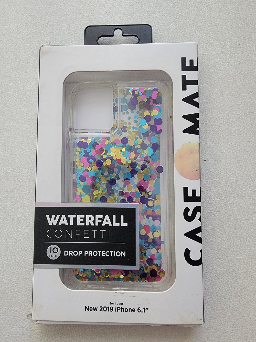 case-mate Waterfall Confetti Clear Phone 11 Case with Multicolor Dots